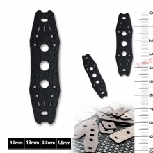 DL5 3 pieces litchi grain black slingshot pouch