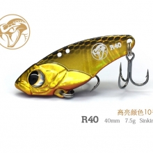 3 pieces R40 Full-layer of water metal sinking VIB rattlesnake lure